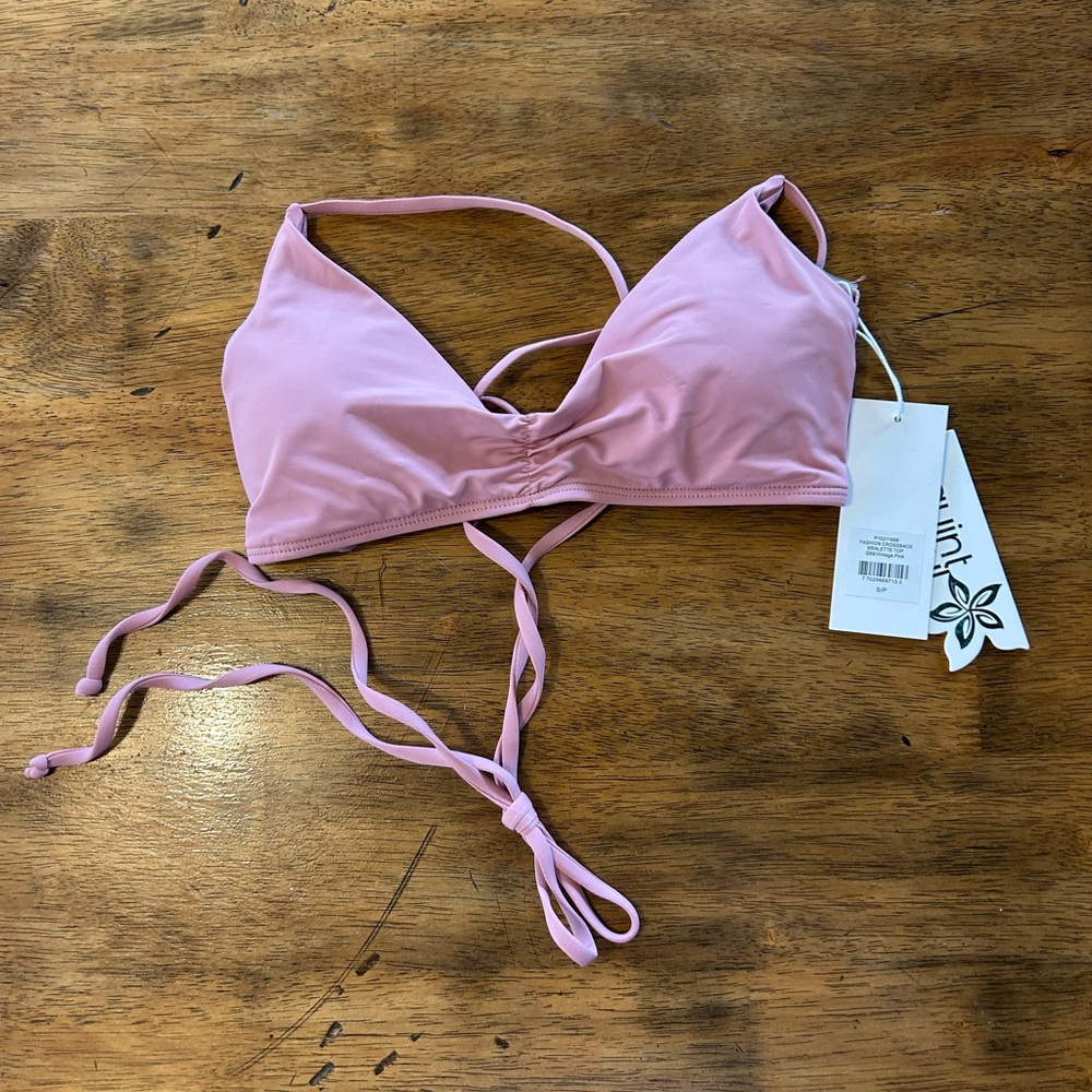 Pink Triangle Bikini Top